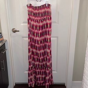 Summer pink maxi dress